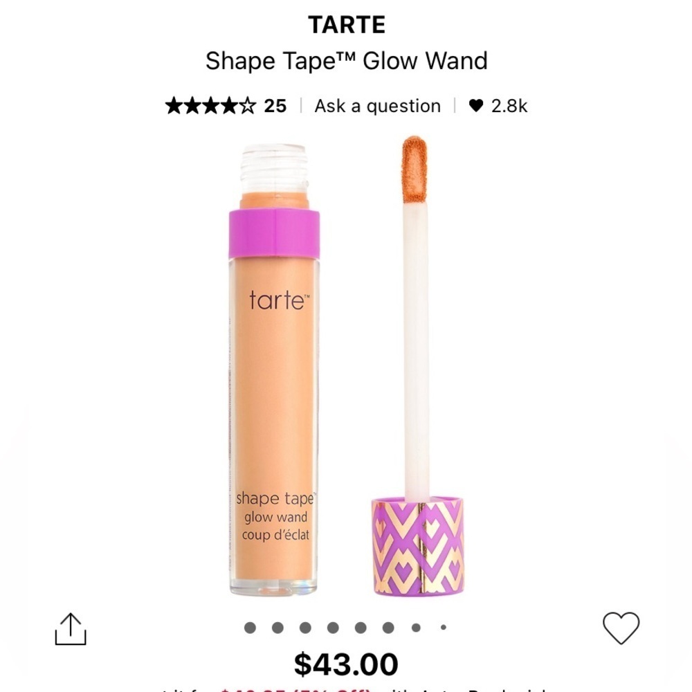 Tarte shape tape glow wand in dream